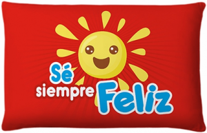  Cojin Rectangular Siempre Feliz 