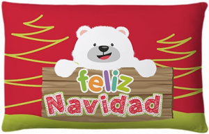  Cojin Rectangular Navidad Oso 