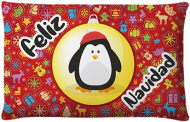  Cojin Rectangular Navidad Pingüino 