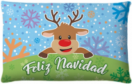  Cojin Rectangular Navidad Reno 